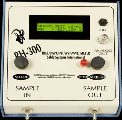 The Sable Systems RH-300 water vapor analyzer